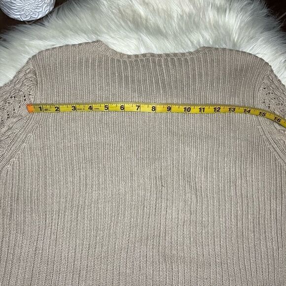 Jones New York camel 1 button knitted cardigan sz XL - Picture 9 of 9